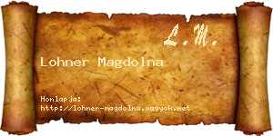 Lohner Magdolna névjegykártya